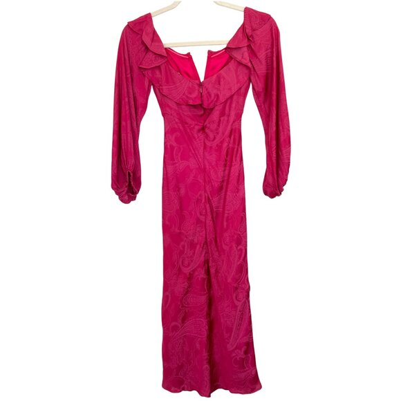Tularosa Fuchsia Long Sleeve Dress Resort Wear Date Night Outfit - Picture 2 of 15